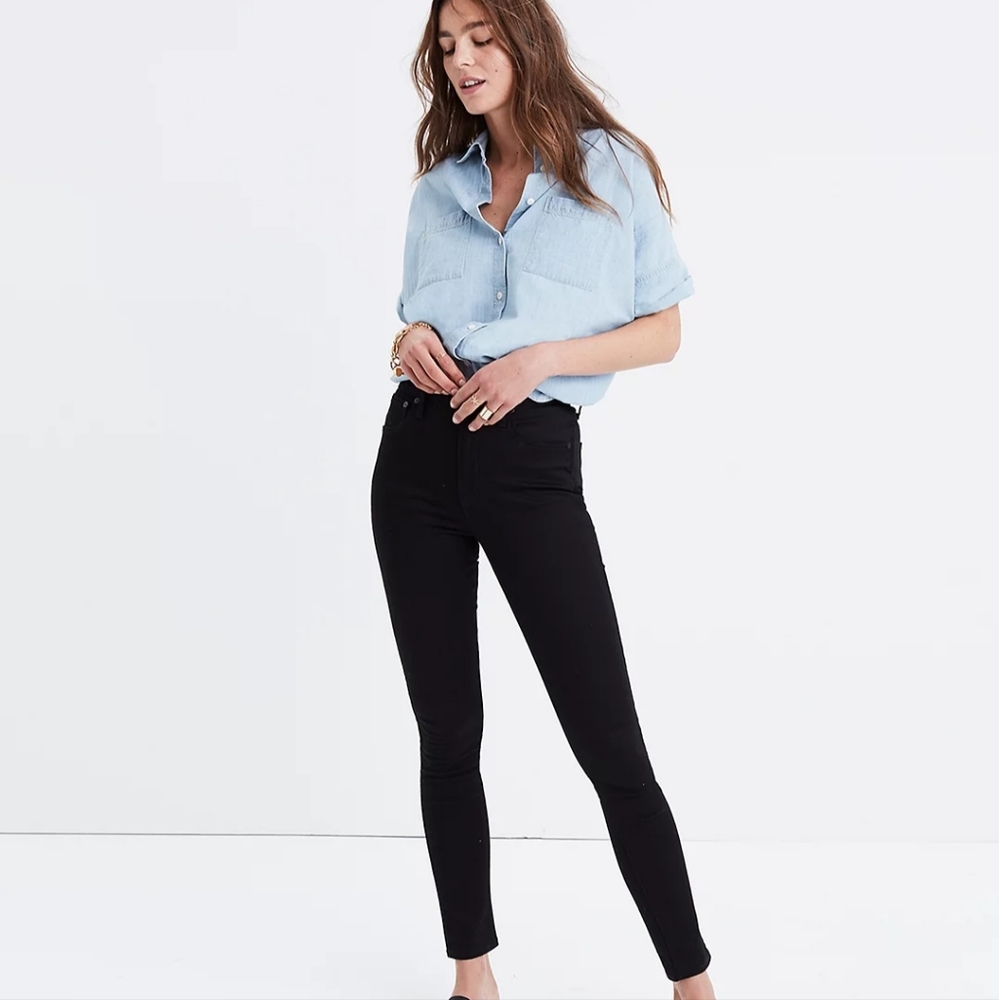 Madewell 10" Black Roadtripper Skinny Jean 27 Tall